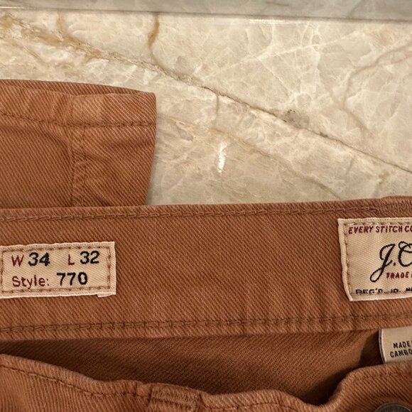 Jcrew five pocket pant garment dyed Bronze Clay color - Picture 2 of 6